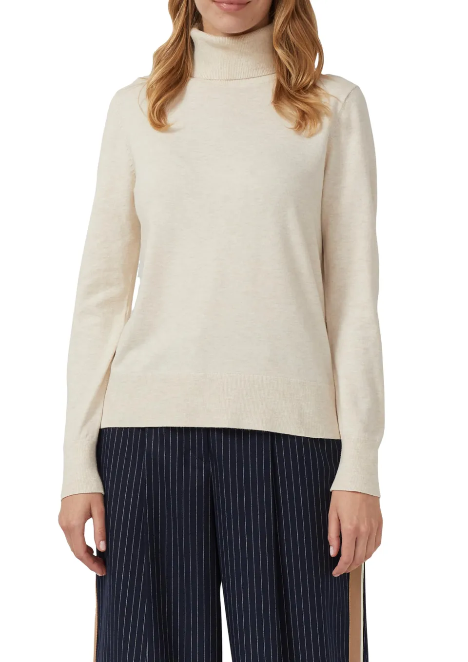 s.Oliver Rollkragenpullover Viskosemix Gr.42 beige