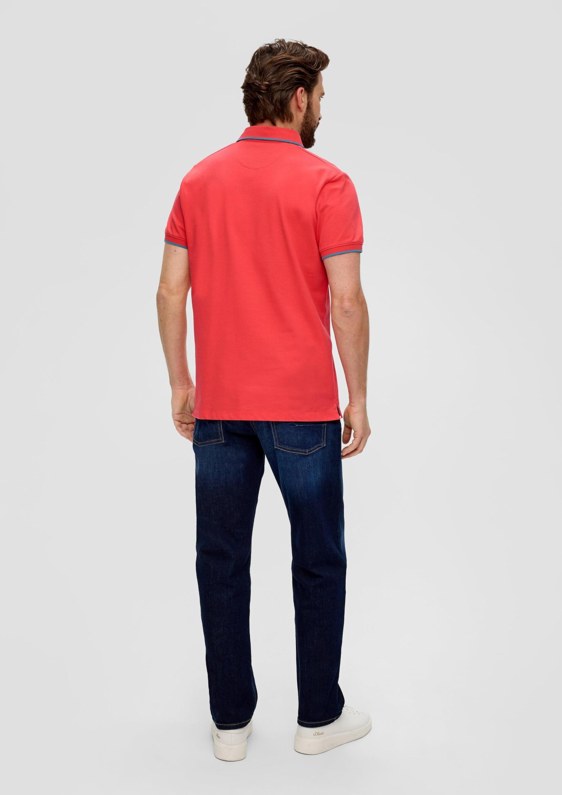 s.Oliver Poloshirt Logo Baumwollstretch orange S