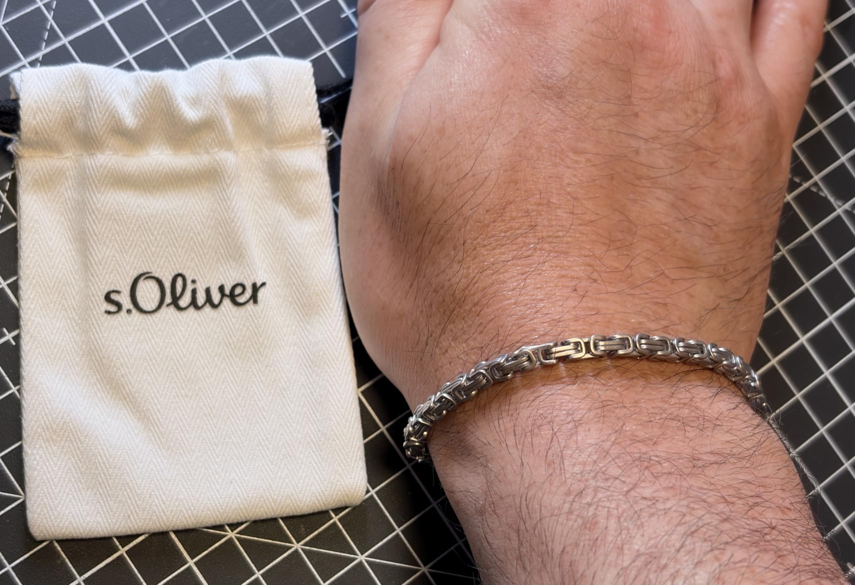 s.Oliver King Schmuckset Kette+Armband Edelstahl grau
