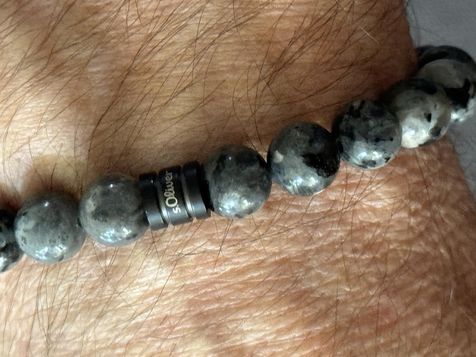 s.Oliver RED LABEL Beads Armband grau/blau Herren
