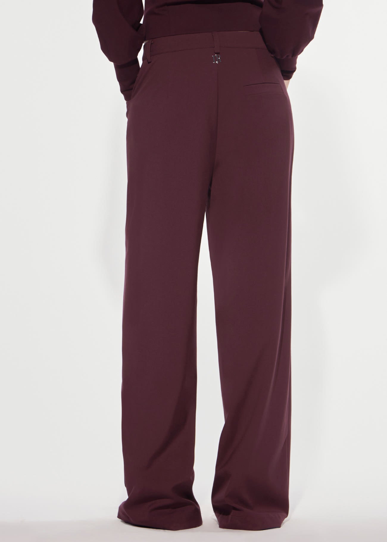 Denny Rose Over Stoffhose bordeaux weit B-Stretch