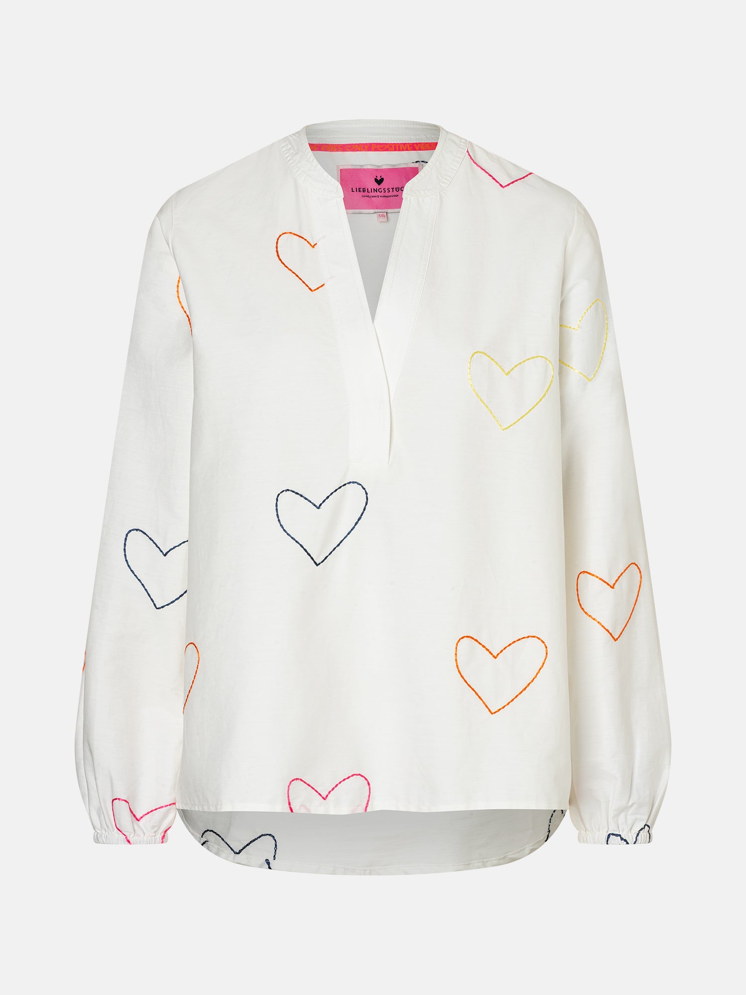 Lieblingsstück EnricaL Bluse white Herz Baumwolle