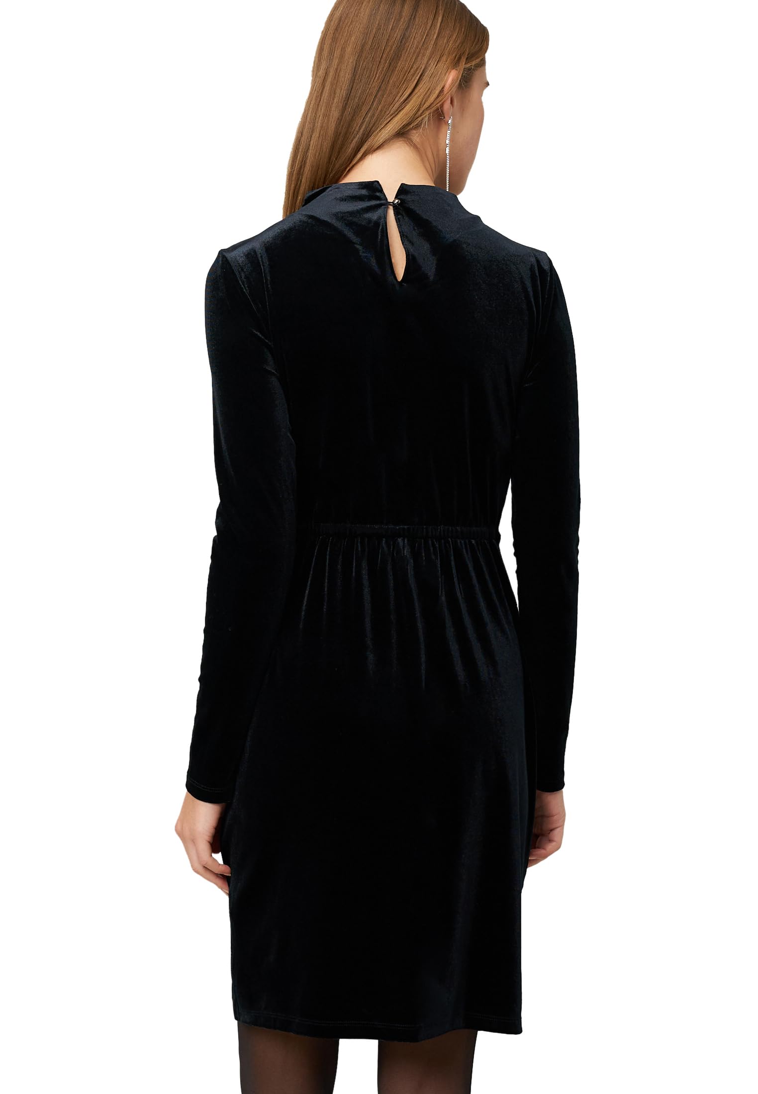 zero Samtkleid mit hohem Kragen Kleid Black Beauty 40