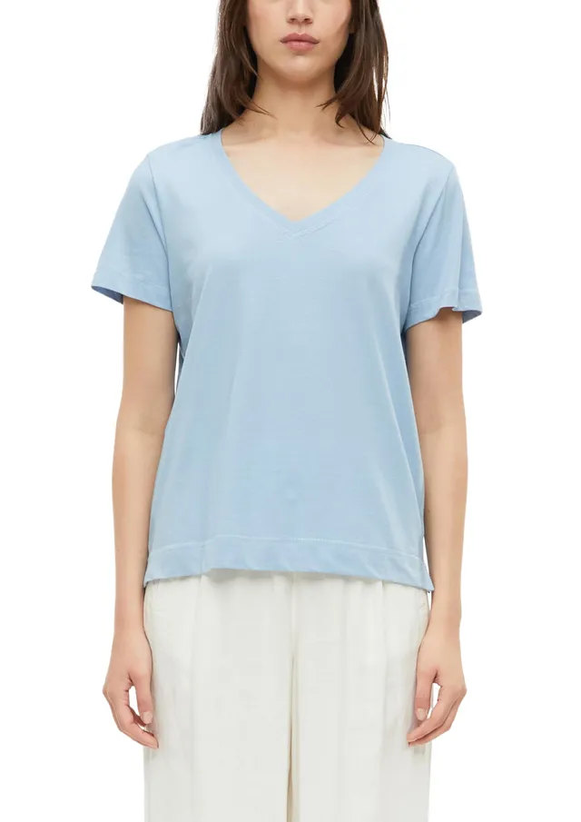 s.Oliver RED LABEL T-Shirt Damen V-Ausschnitt Baumwolle