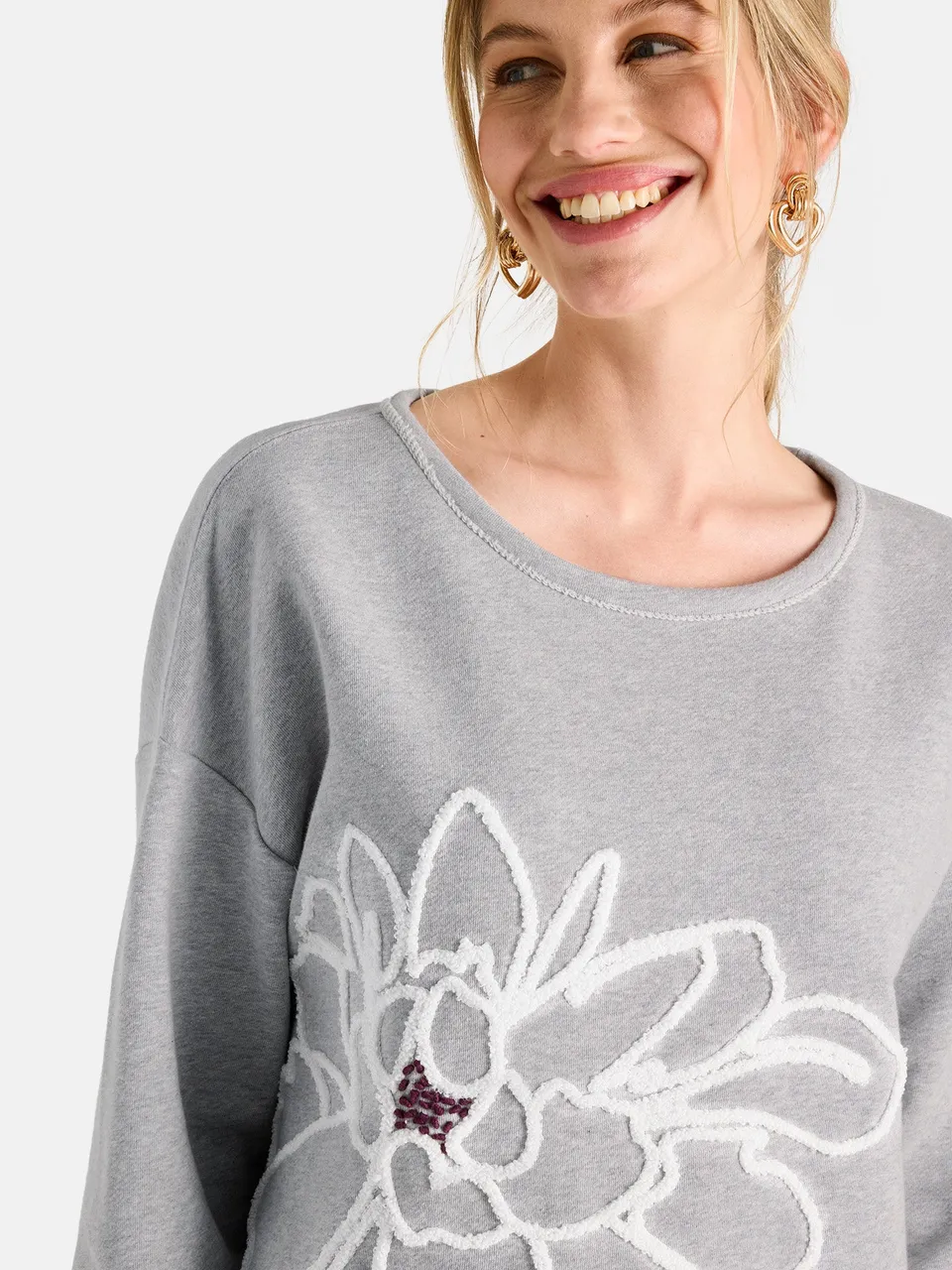 Lieblingsstück AjaL Sweatshirt Baumwollmix hellsilber