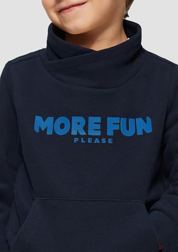 s.Oliver RED LABEL Hoodie erhabener Print navy wärmend