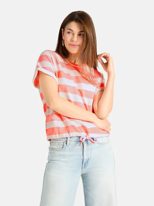 Lieblingsstück SallyL Shirt sunset gestreift Kurzarm