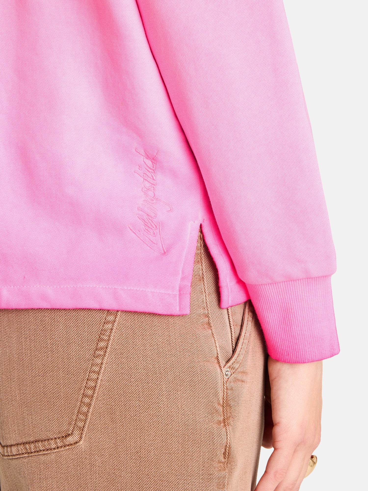 Lieblingsstück LindaL Hoodie neon pink aus Baumwolle