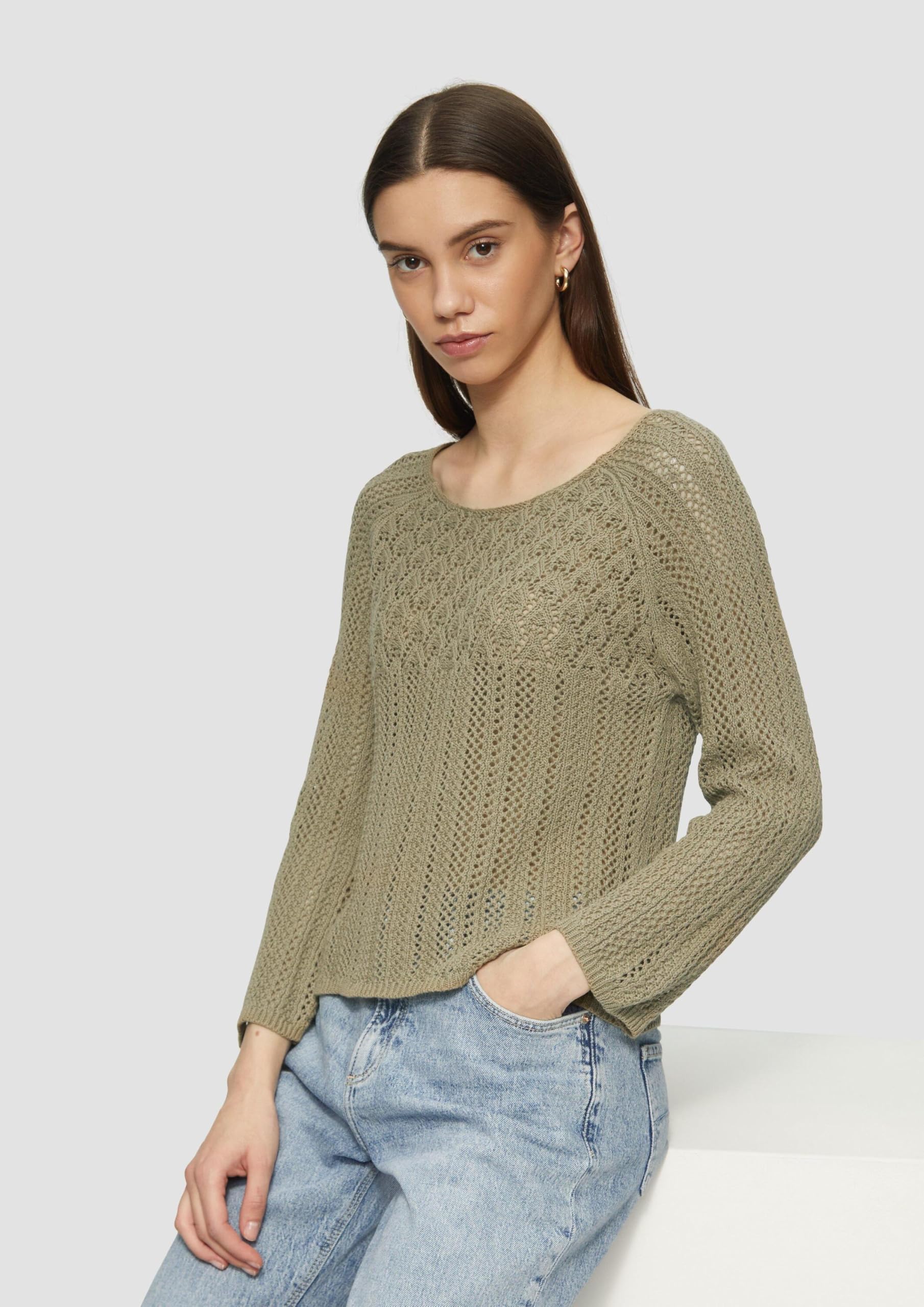 s.Oliver QS Ajour Pullover Strickpullover Lochmuster