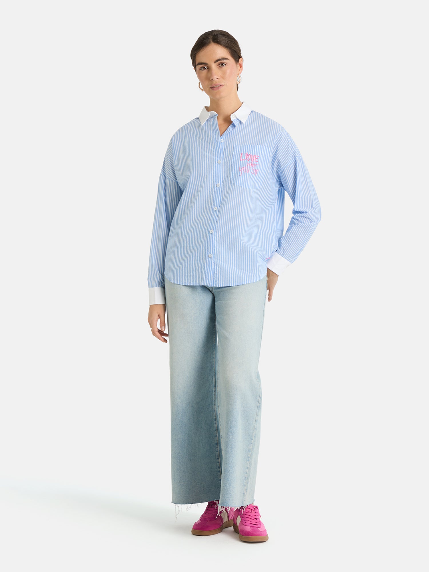 Lieblingsstück RozeriL Bluse pearl Baumwolle Knopfleiste