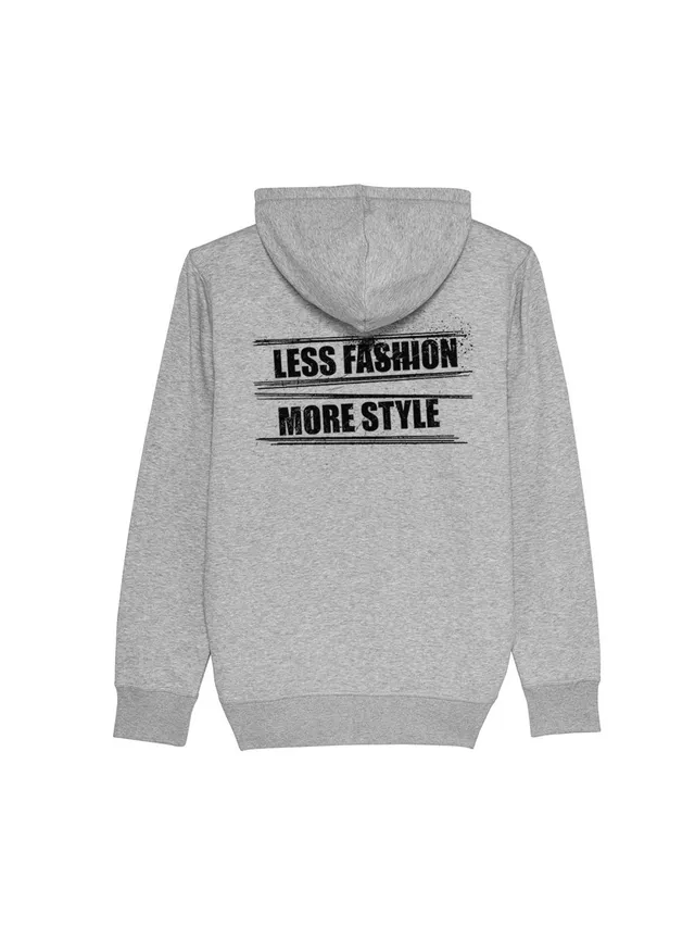 dna merch Less Fashion More Style Zipper Hoodie Bio