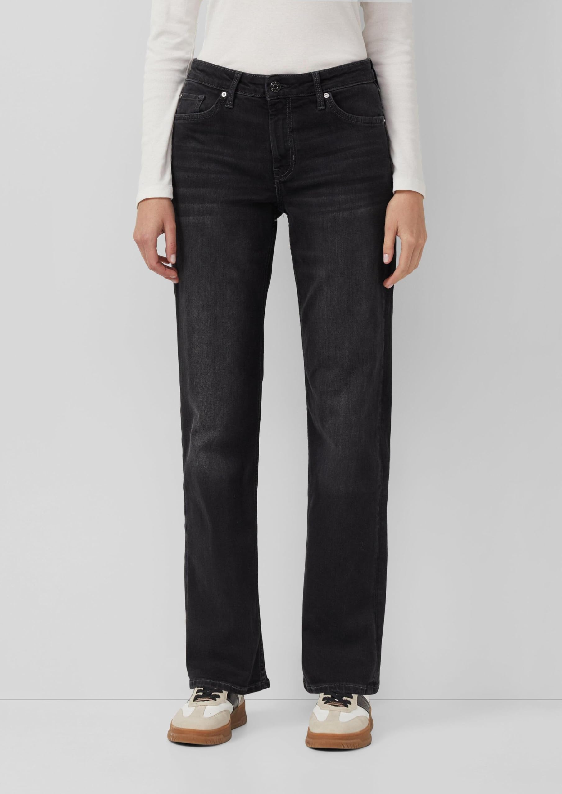 s.Oliver Karolin 2169109 Jeans-Hose Straight Leg schwarz