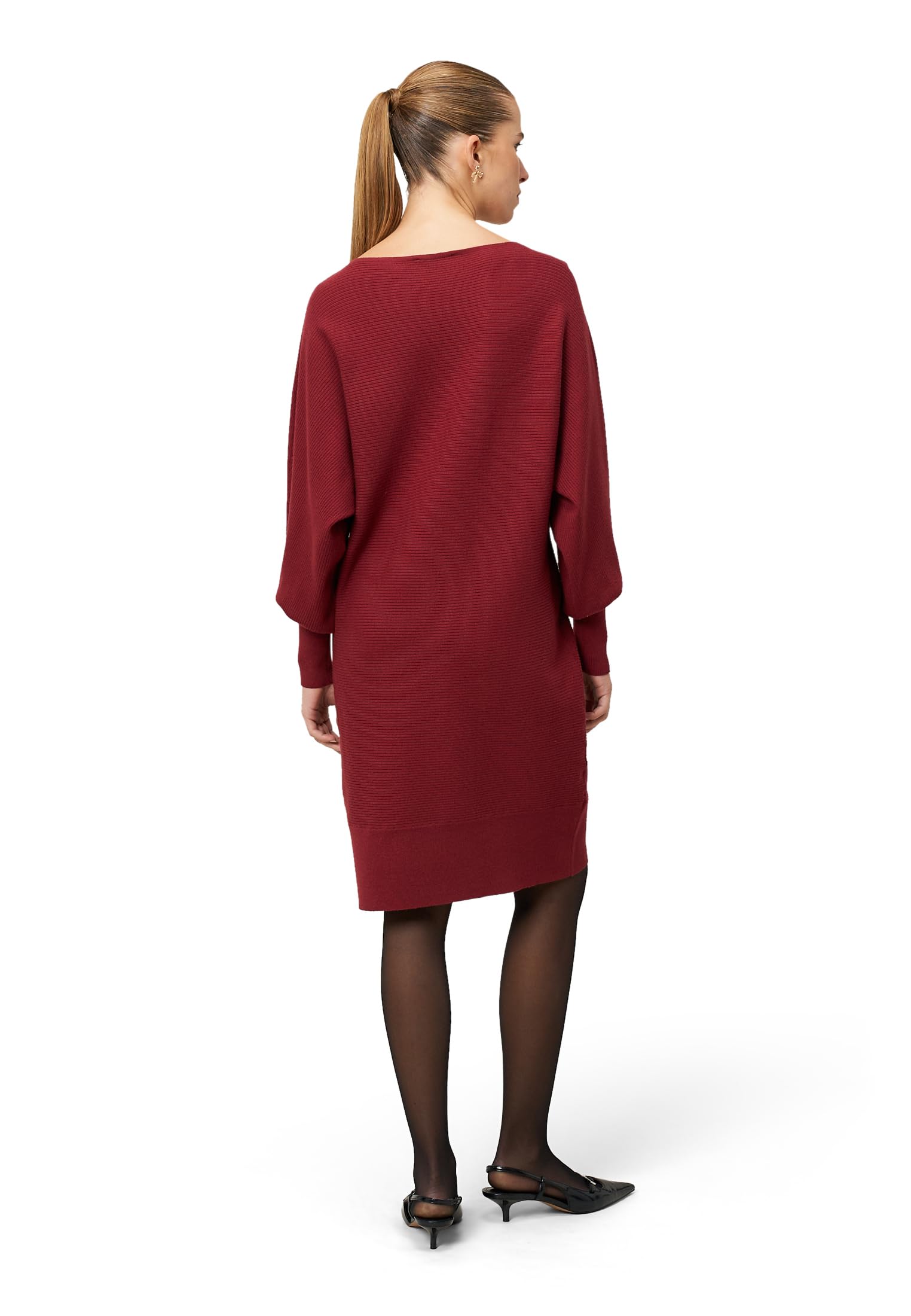 zero Strickkleid strukturiert U-Boot Cabernet Gr.40