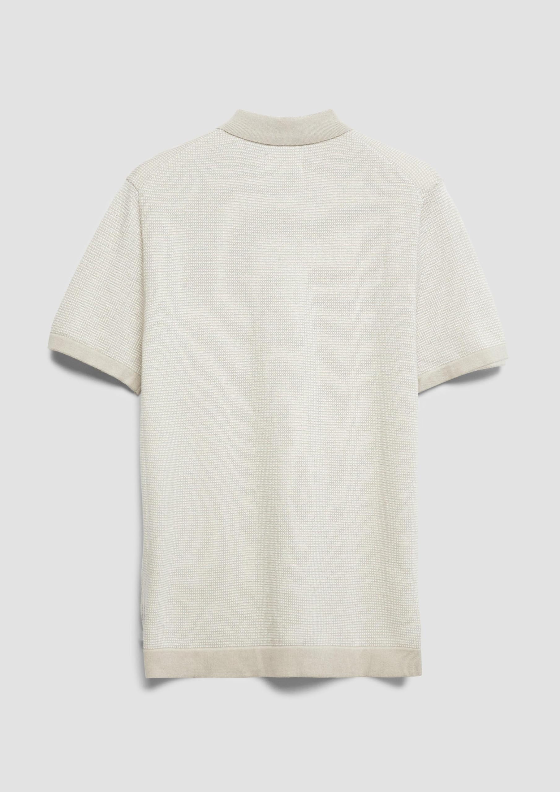 s.Oliver Red Label Strickpolo Damen Baumwolle Beige Zweifarbig
