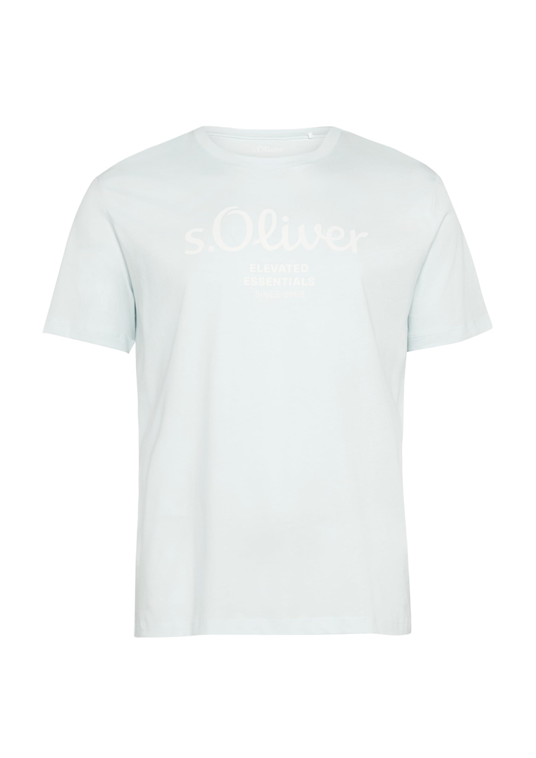 s.Oliver Baumwoll-T-Shirt Logo-Print Dunkelbraun