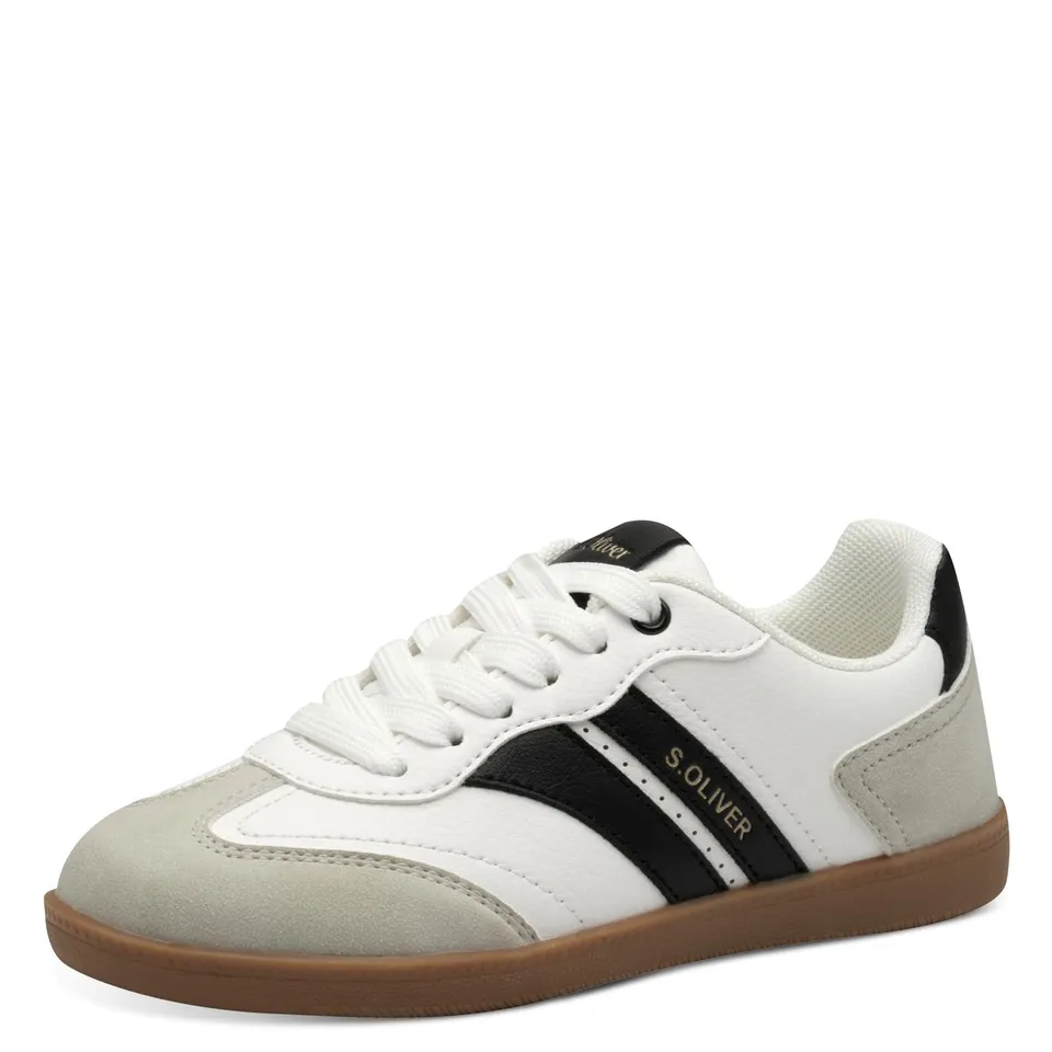 s.Oliver Junior Sneaker White Comb flach Mädchen