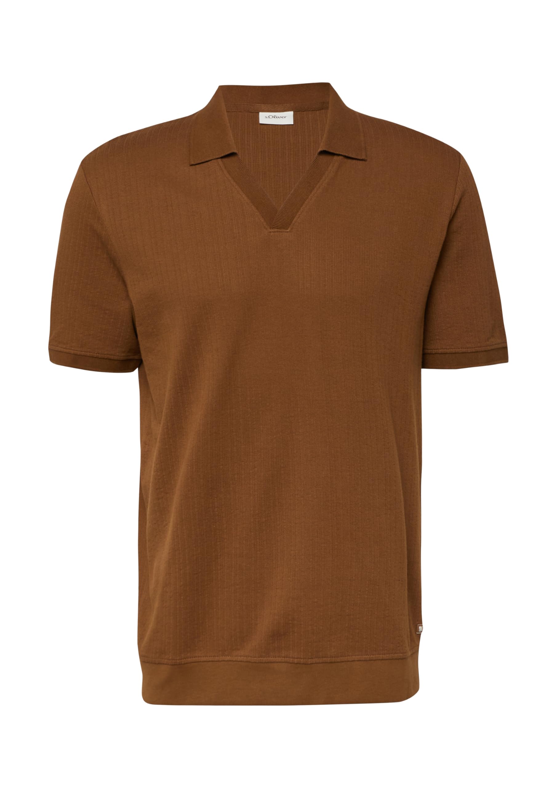 s.Oliver Junior Polo-Shirt Baumwolljersey Gr. M dunkelbraun