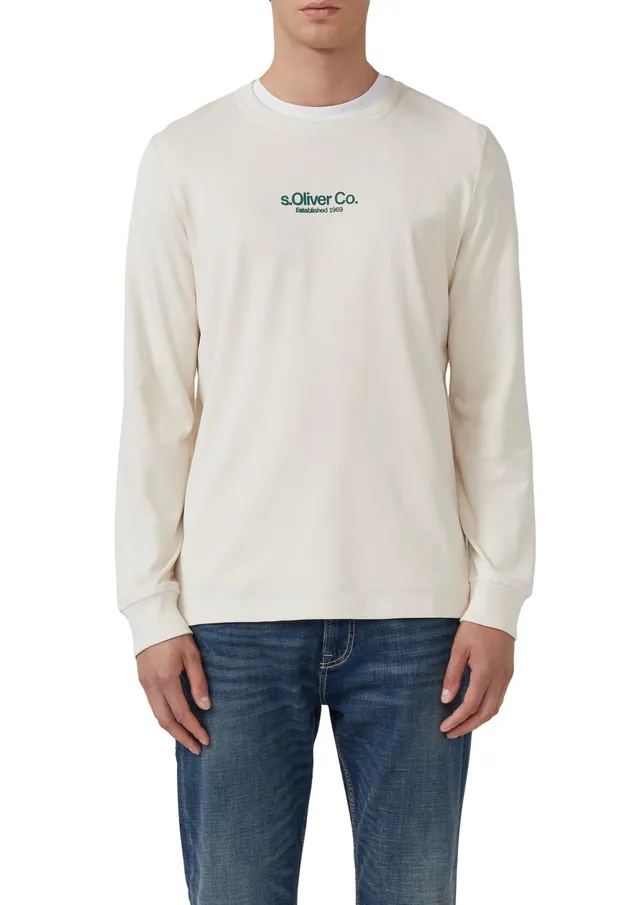 s.Oliver Longsleeve Baumwolle Logo Langarm