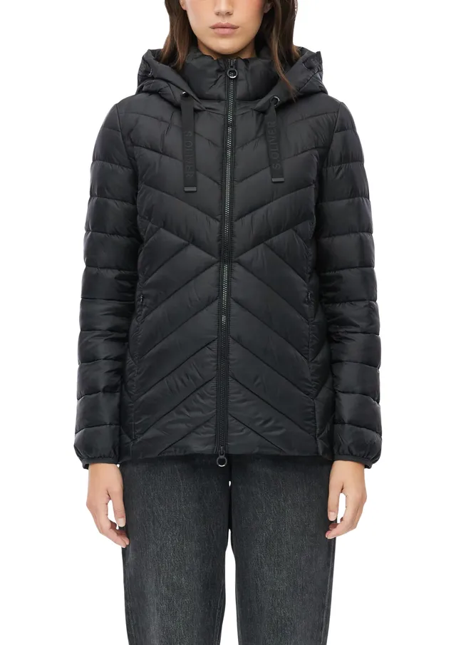 s.Oliver 2178793 Steppjacke Schwarz mit Kapuze