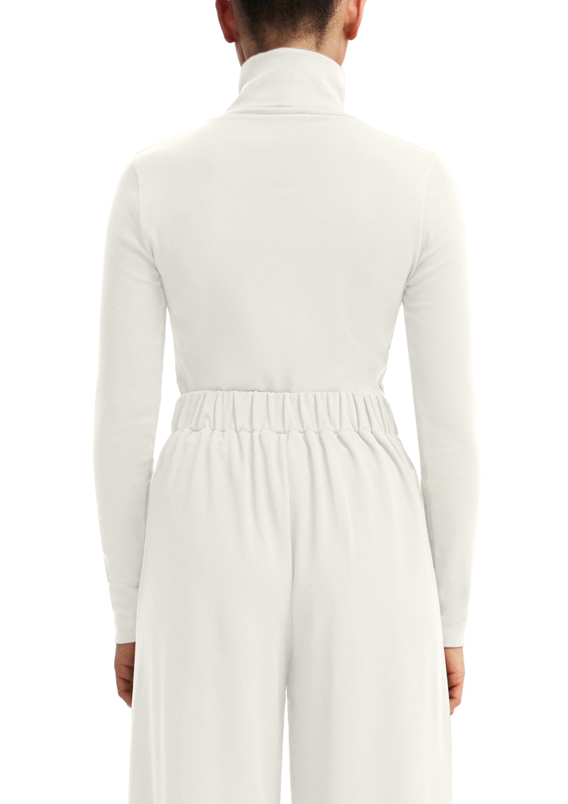 s.Oliver QS Rollkragen-Langarmshirt L ecru Baumwolle
