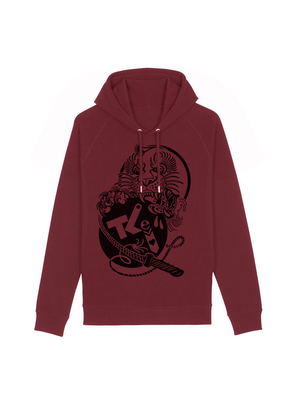 Julietta Weimer Tätowierkunstverein Hoodie Heidegrau Tiger