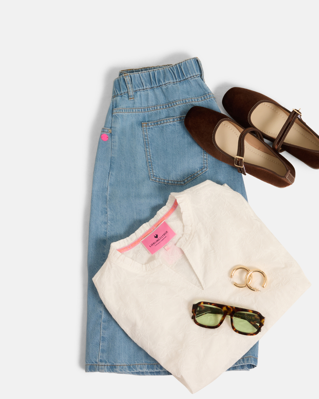Lieblingsstück Bermuda-Shorts aus Lyocell light denim