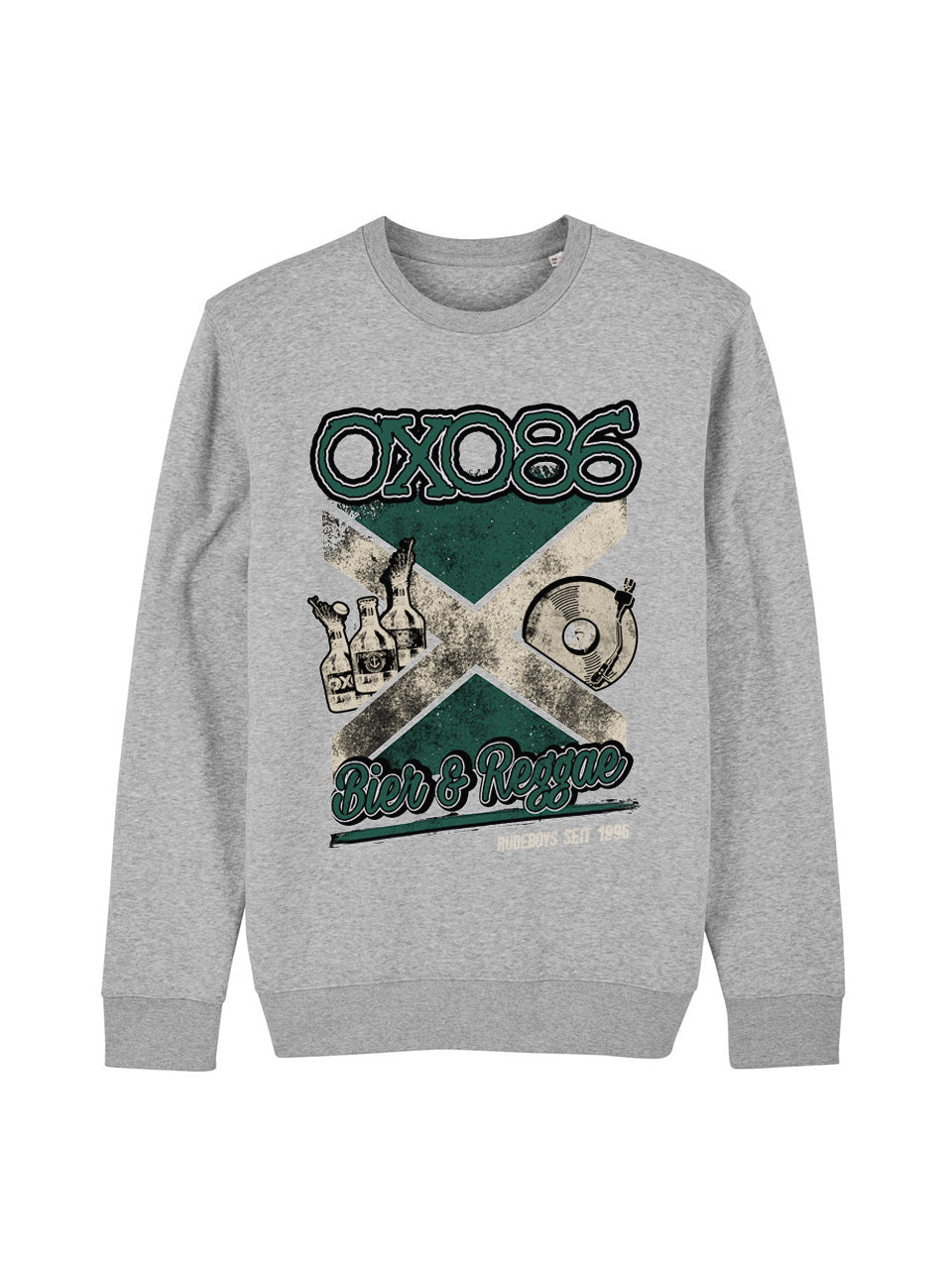 Oxo 86 Bier & Reggae Rundhalspullover Schwarz Ska-Punk