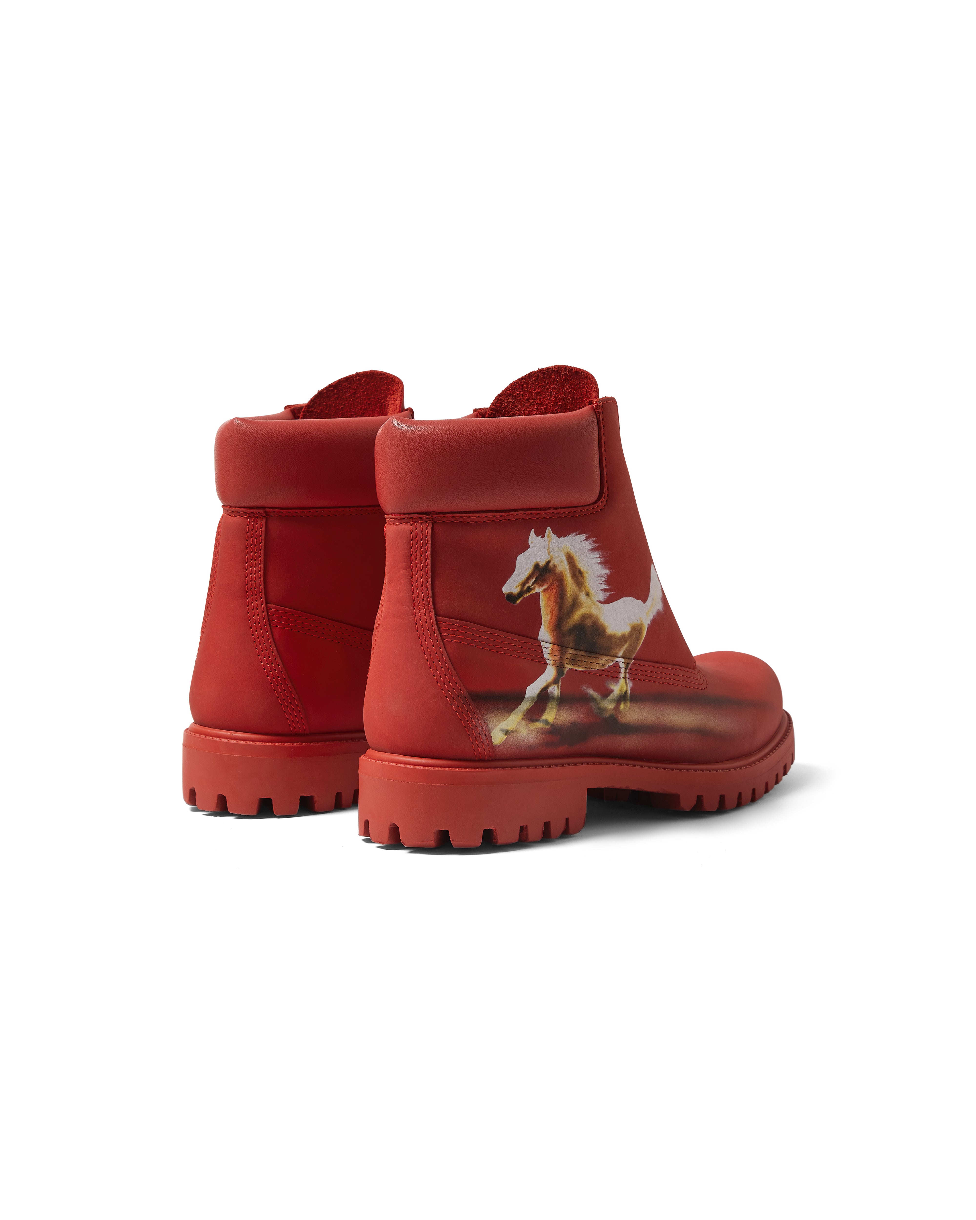 Mowalola Reign Boot Red Rum Stiefel Nubuk rot