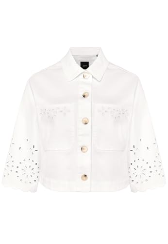 zero Blazer-Jacke mit Lochmuster Gr.40 Patch Cream