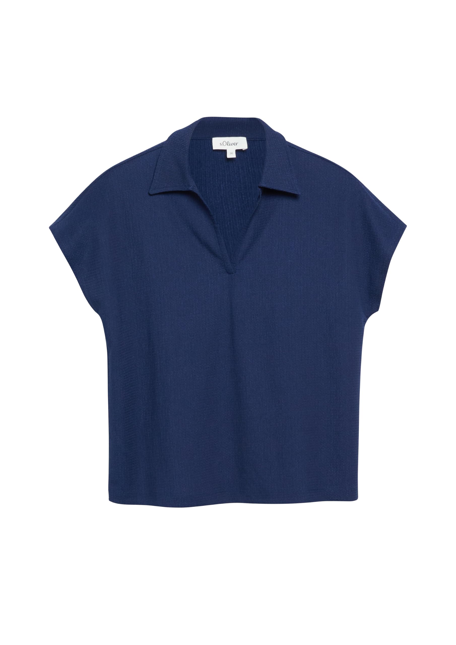 s.Oliver RED LABEL Polo-Shirt 46 dunkelblau V-Ausschnitt