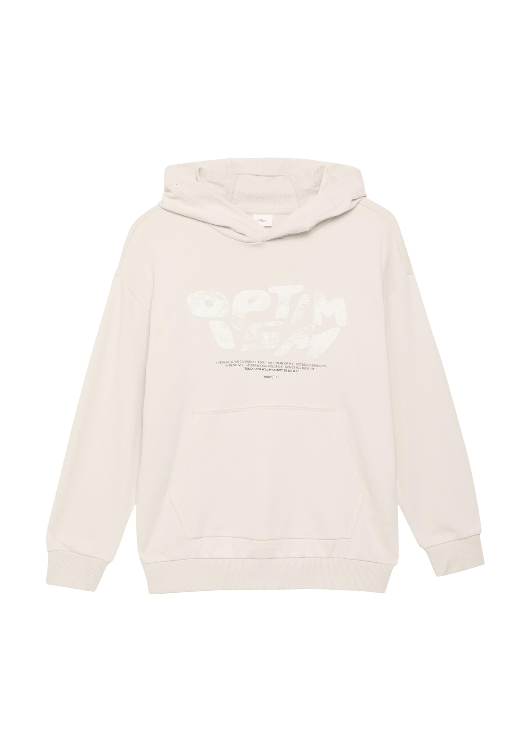 s.Oliver Oversized Hoodie salbeigrün mit Frontprint