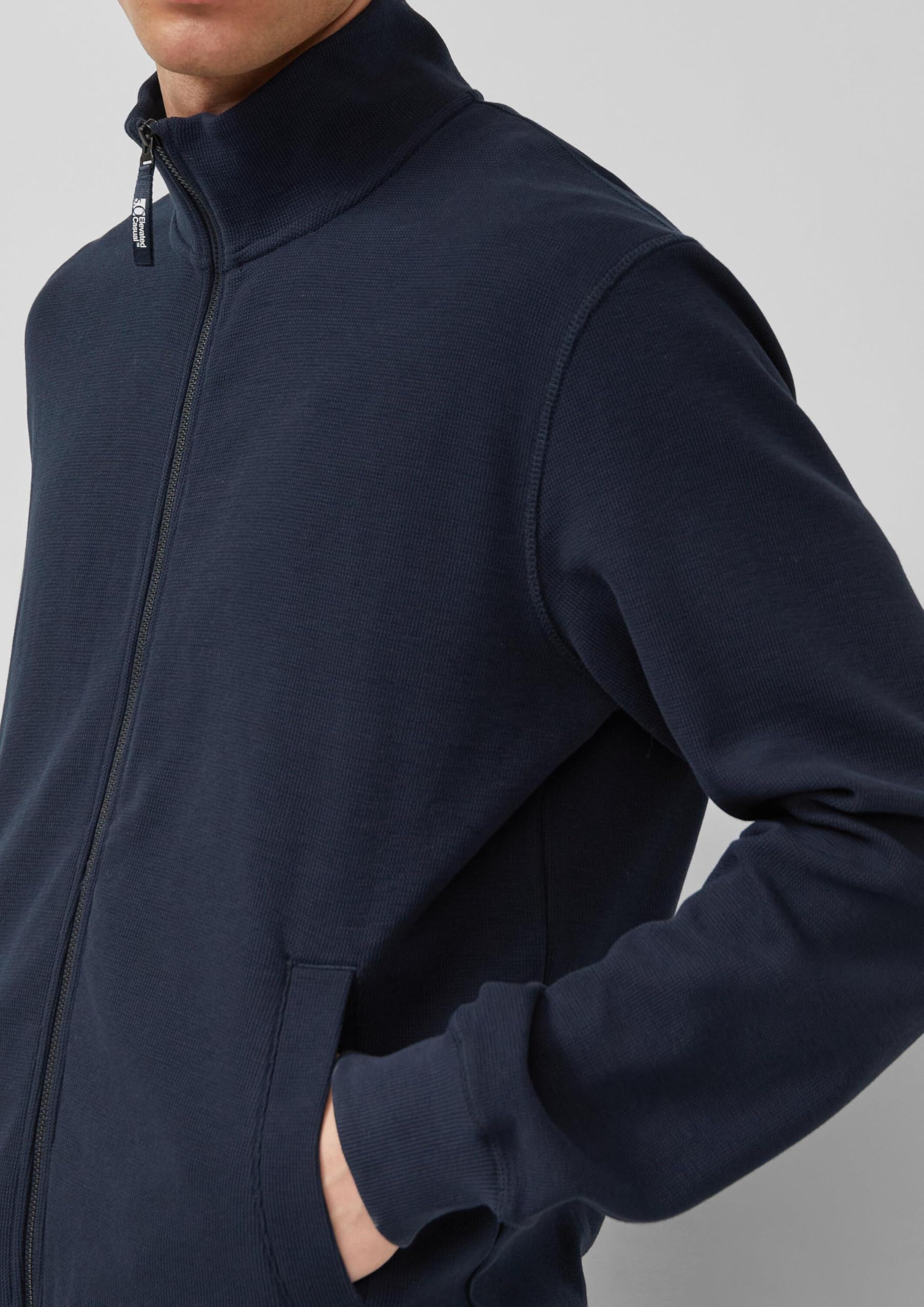 s.Oliver Red Label Sweatshirt-Jacke Stehkragen L strukturiert