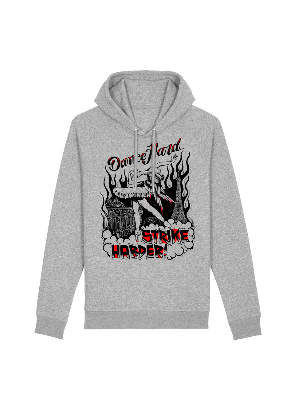 dna merch Pariser Ballerina-Streik Kapuzenpullover Schwarz Bio