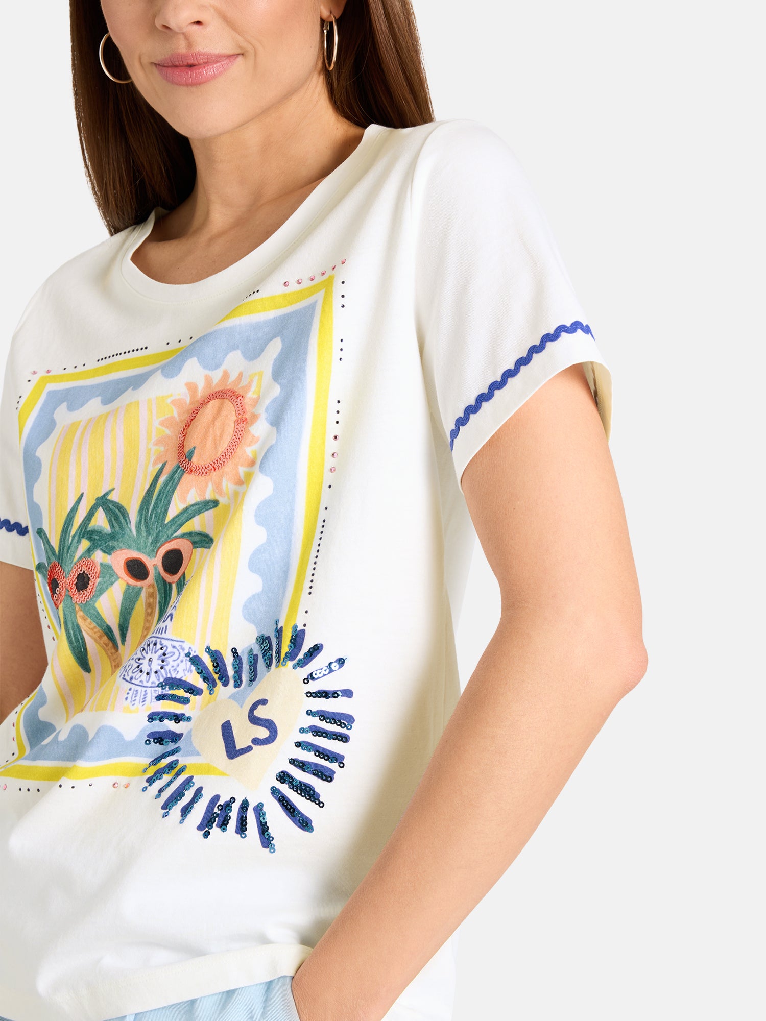 Lieblingsstück PaulaL Shirt offwhite Baumwolle Print