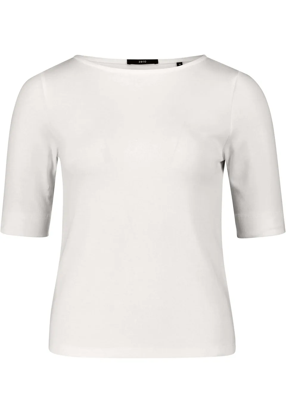 zero Basic Shirt U-Boot-Ausschnitt Damen Bio-Baumwolle