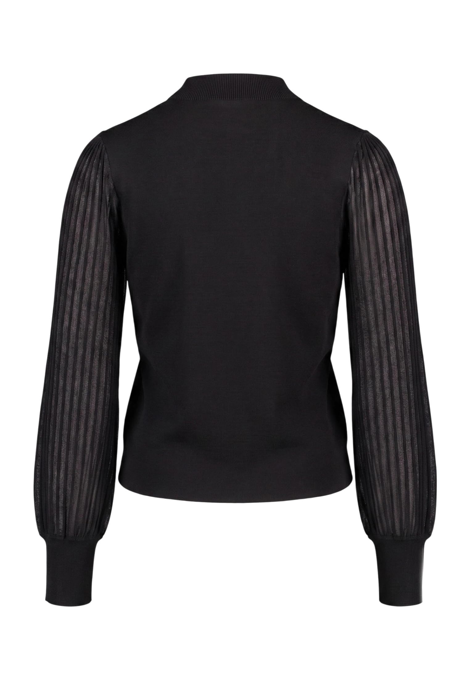 zero Feinstrickpullover Spitzenärmel 36 Black Beauty figurbetont