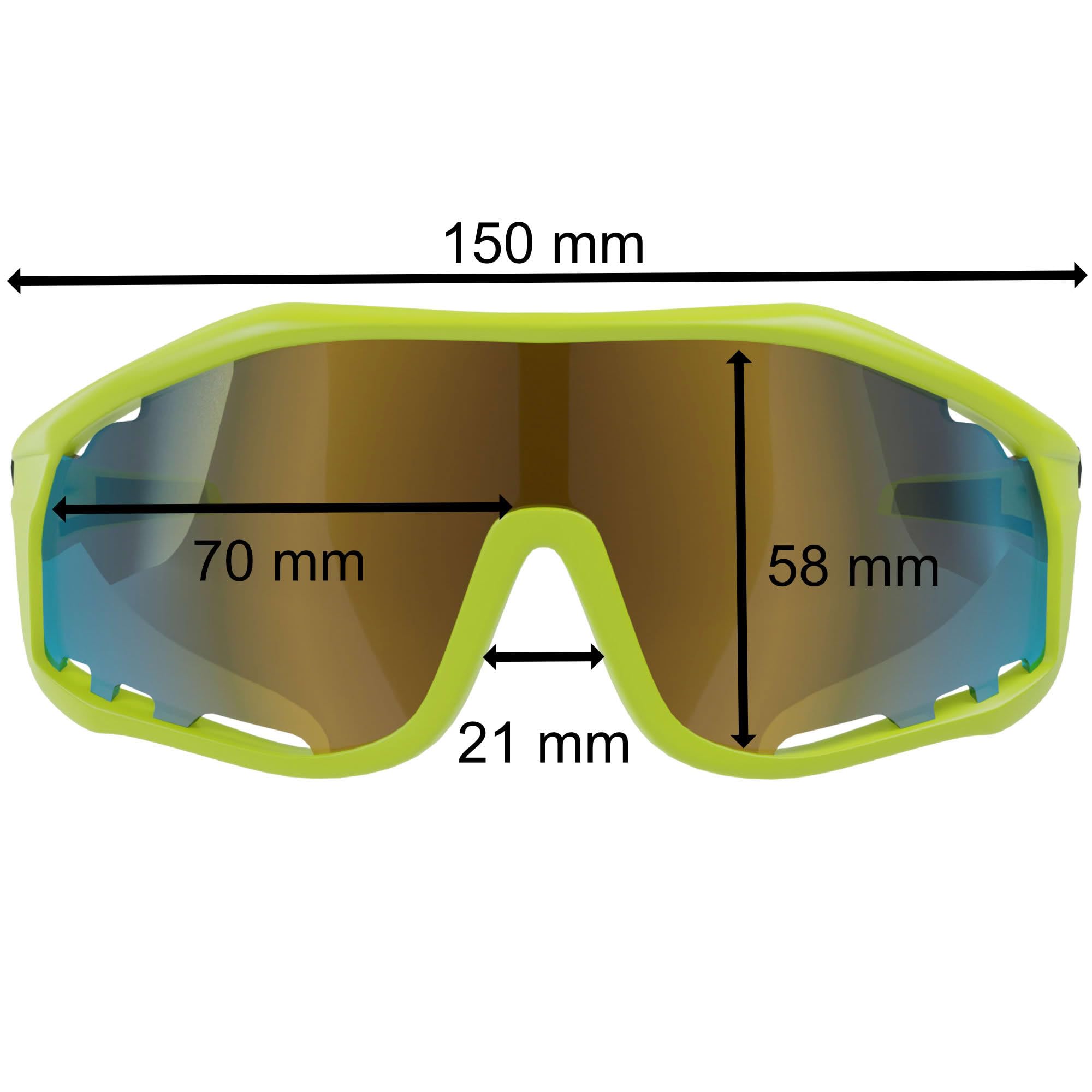 BEZLIT Shield Sport Sonnenbrille Gelb UV Protect