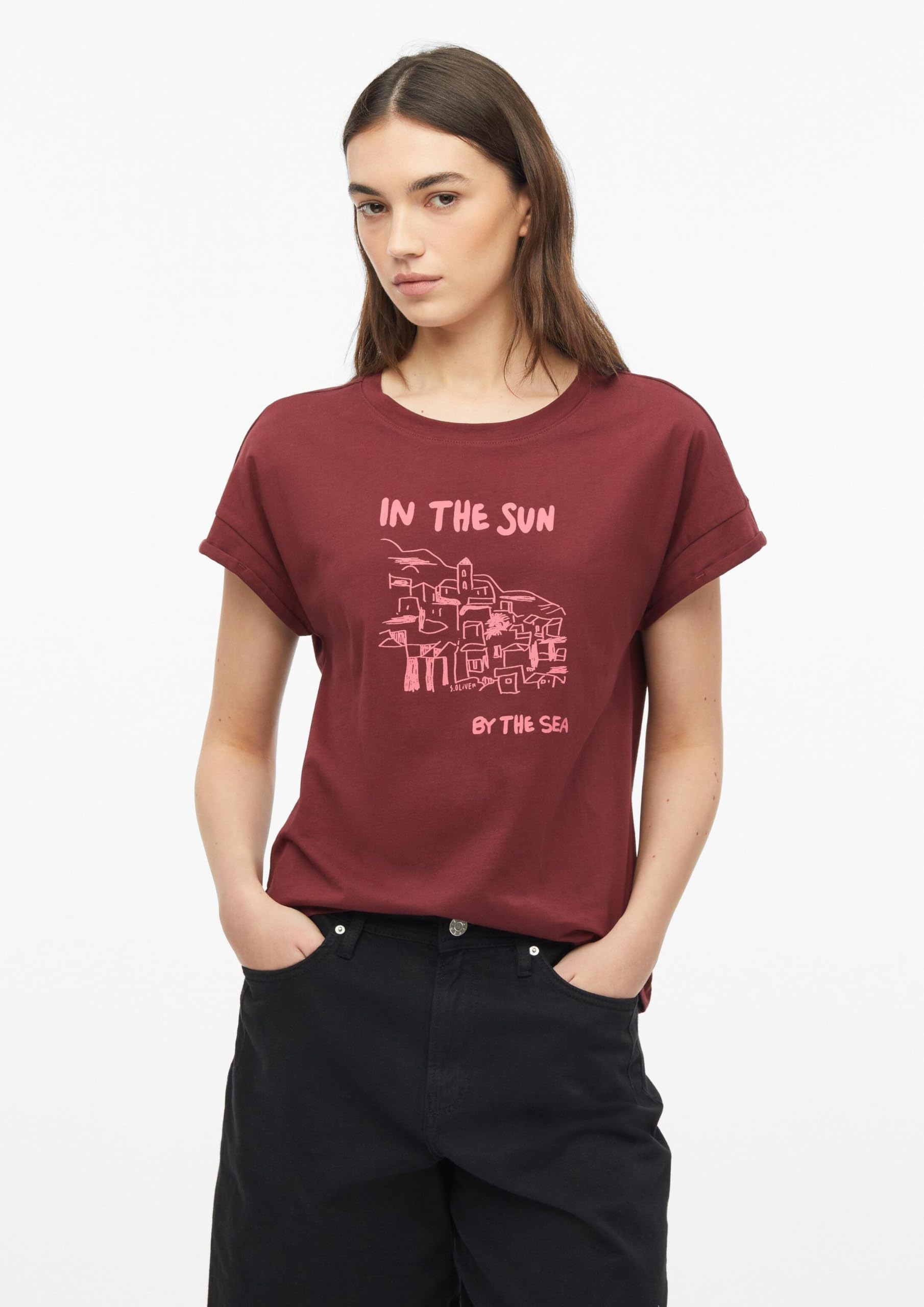 s.Oliver RED LABEL T-Shirt Damen Ärmellos Frontprint
