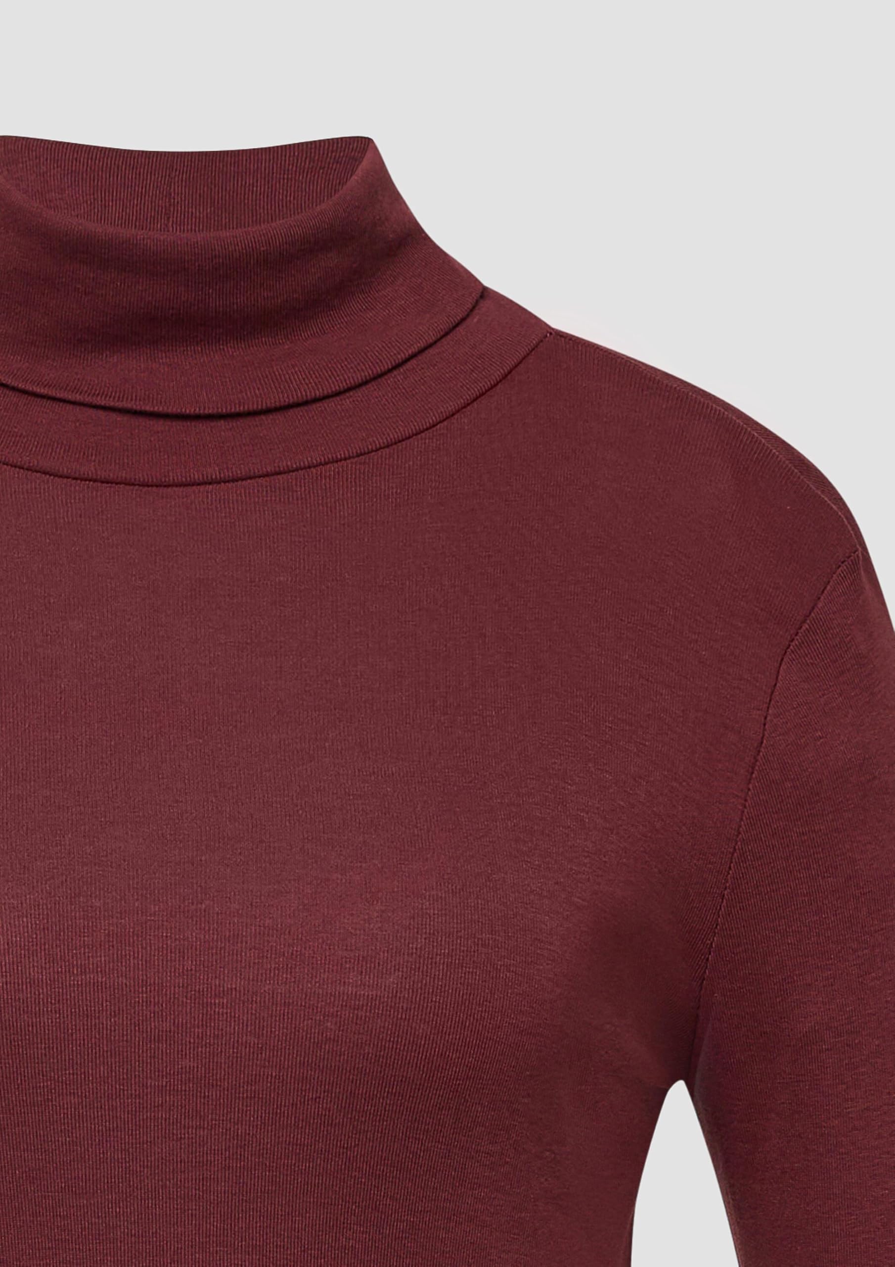 s.Oliver Longsleeve Slim Fit Rollkragen bordeaux Gr.42