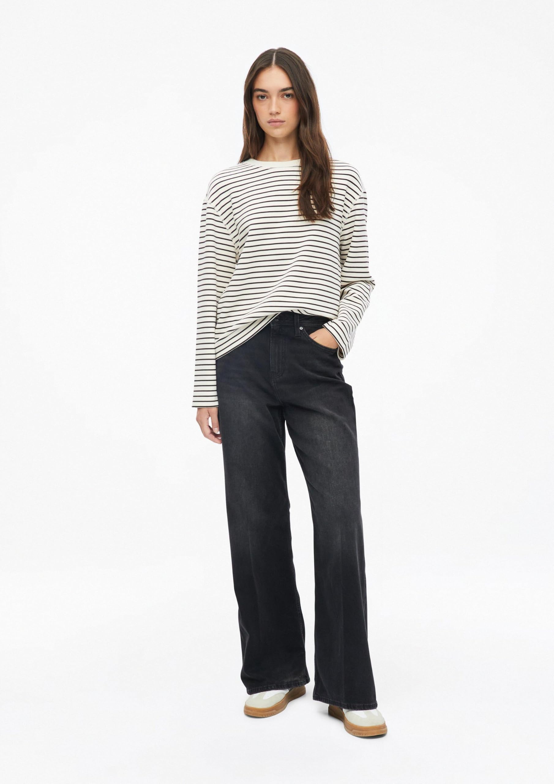 s.Oliver Suri 2181346 Wide Leg Jeans Dunkelgrau