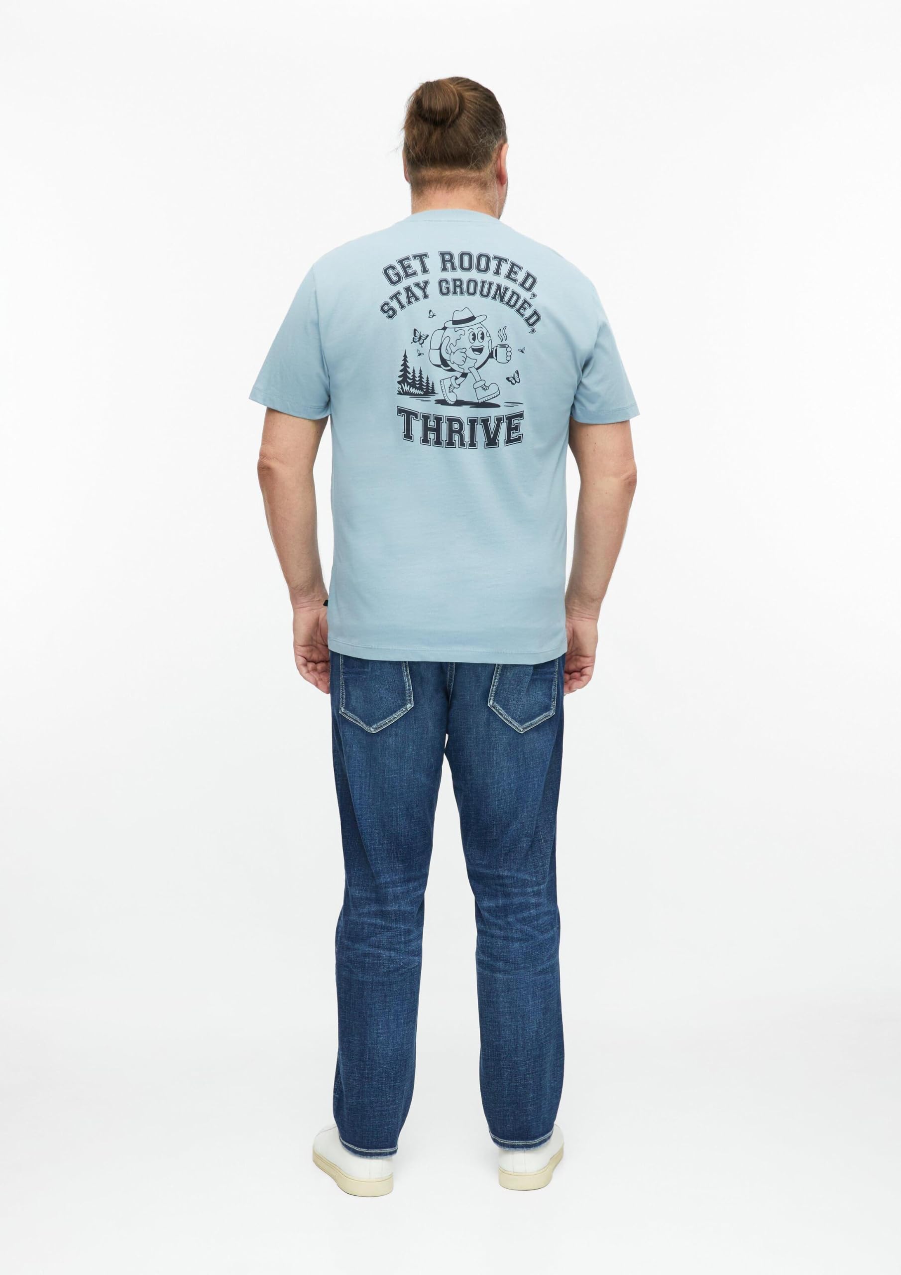 s.Oliver T-Shirt Front Rückenprint 3XL hellblau