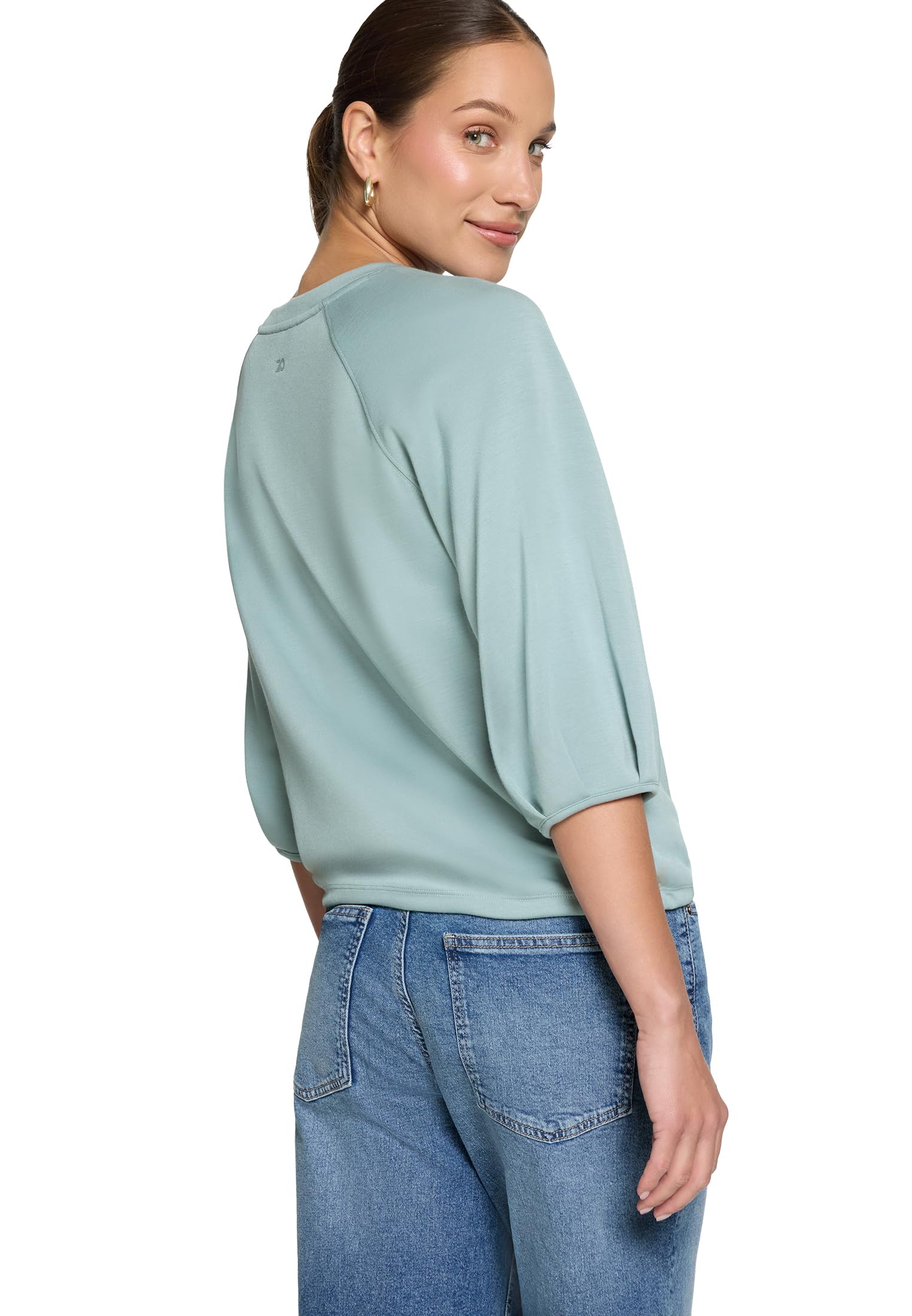 zero Sweatshirt unifarben Gr. 38 Silver Blue