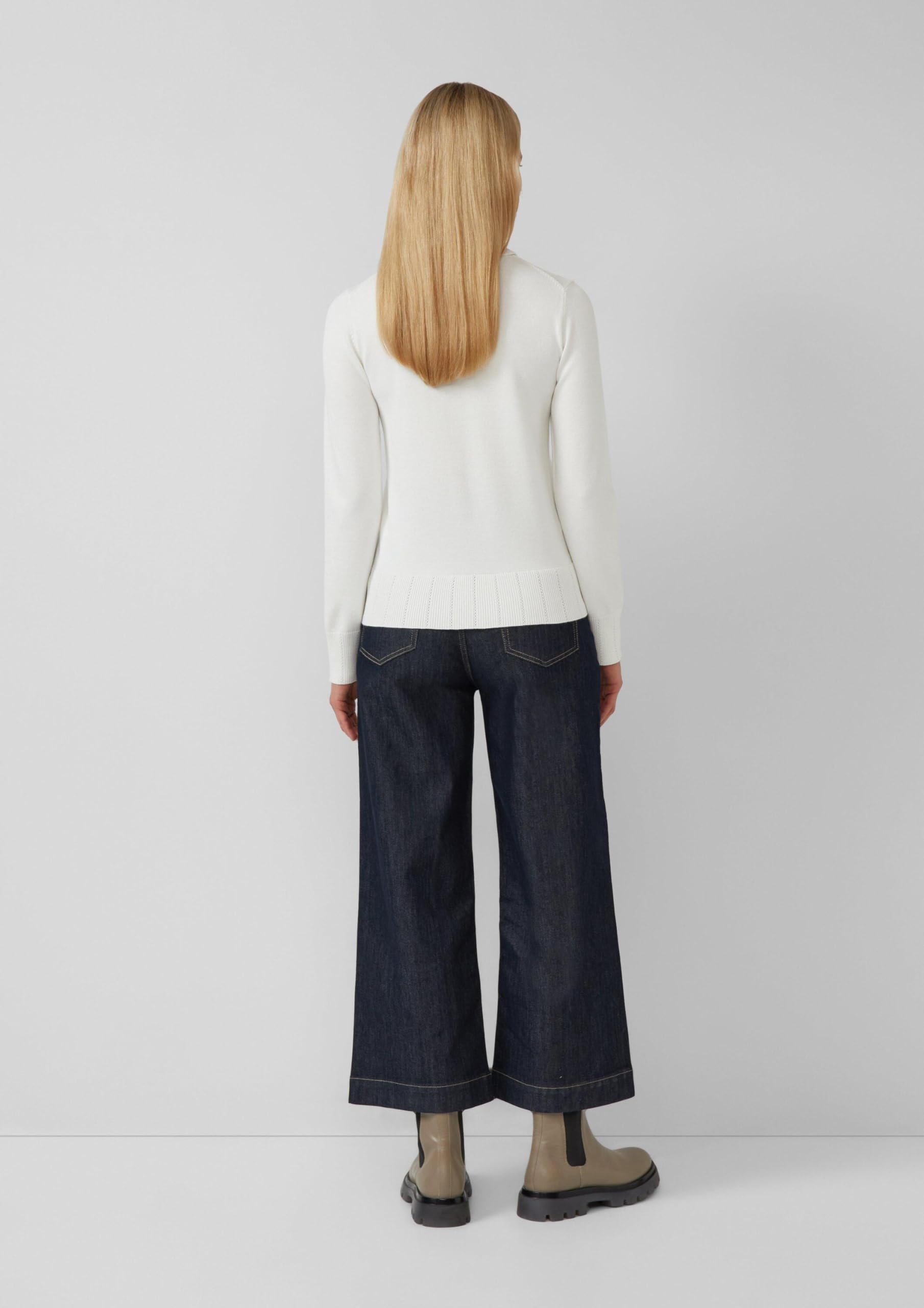 s.Oliver Slim-Fit Pullover Ajour Creme Gr. 44