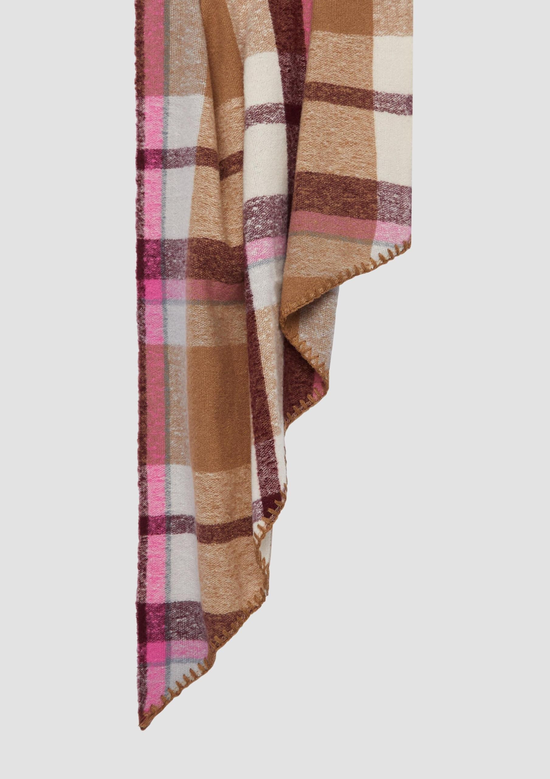 s.Oliver Junior Schal Karo-Muster helles Beige