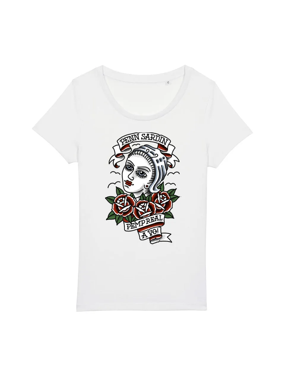 dna merch Penn Sardin T-Shirt Damen Baumwolle Streikmotiv