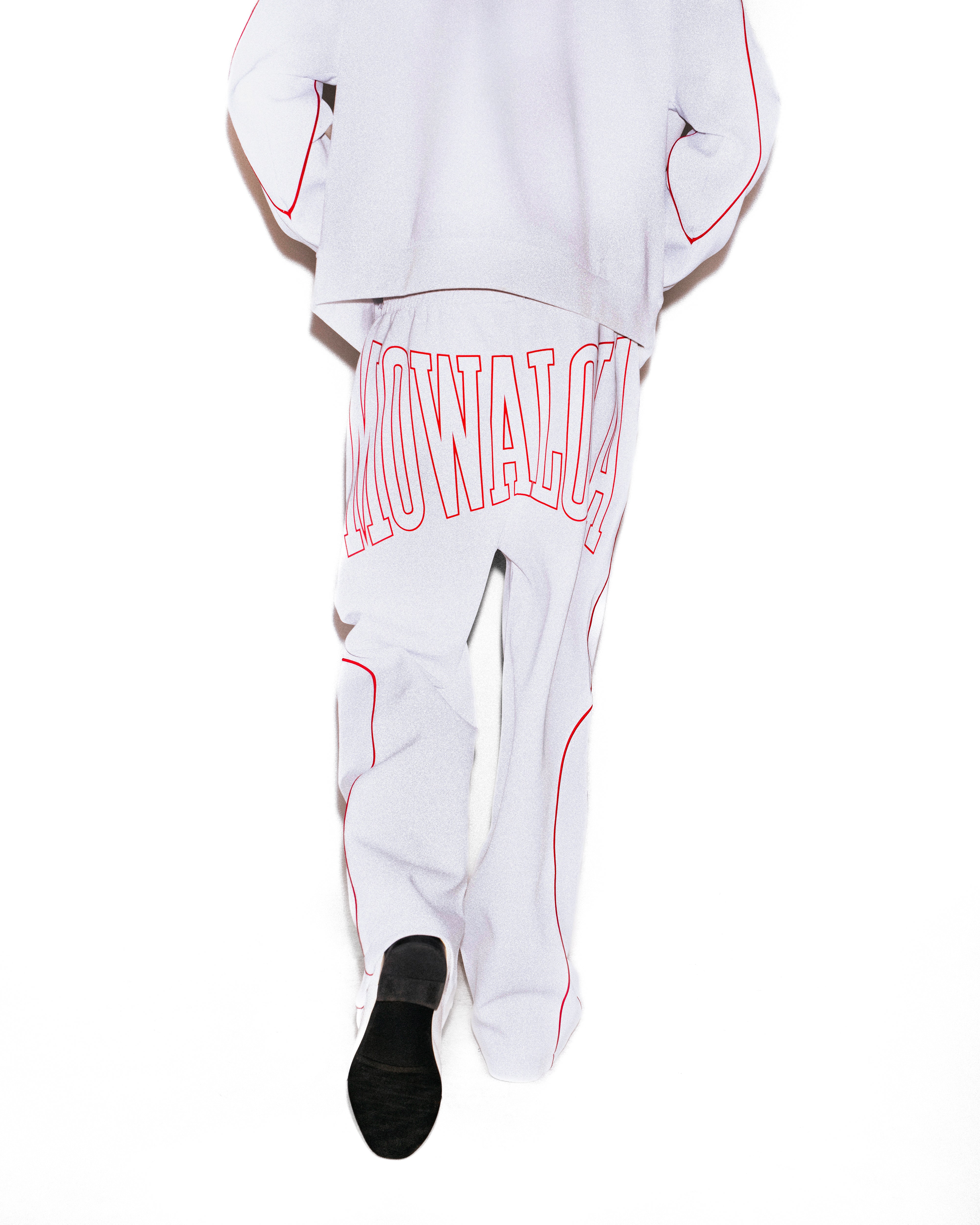 Mowalola Zushi Trackpants Jogginghose weiß Stretch
