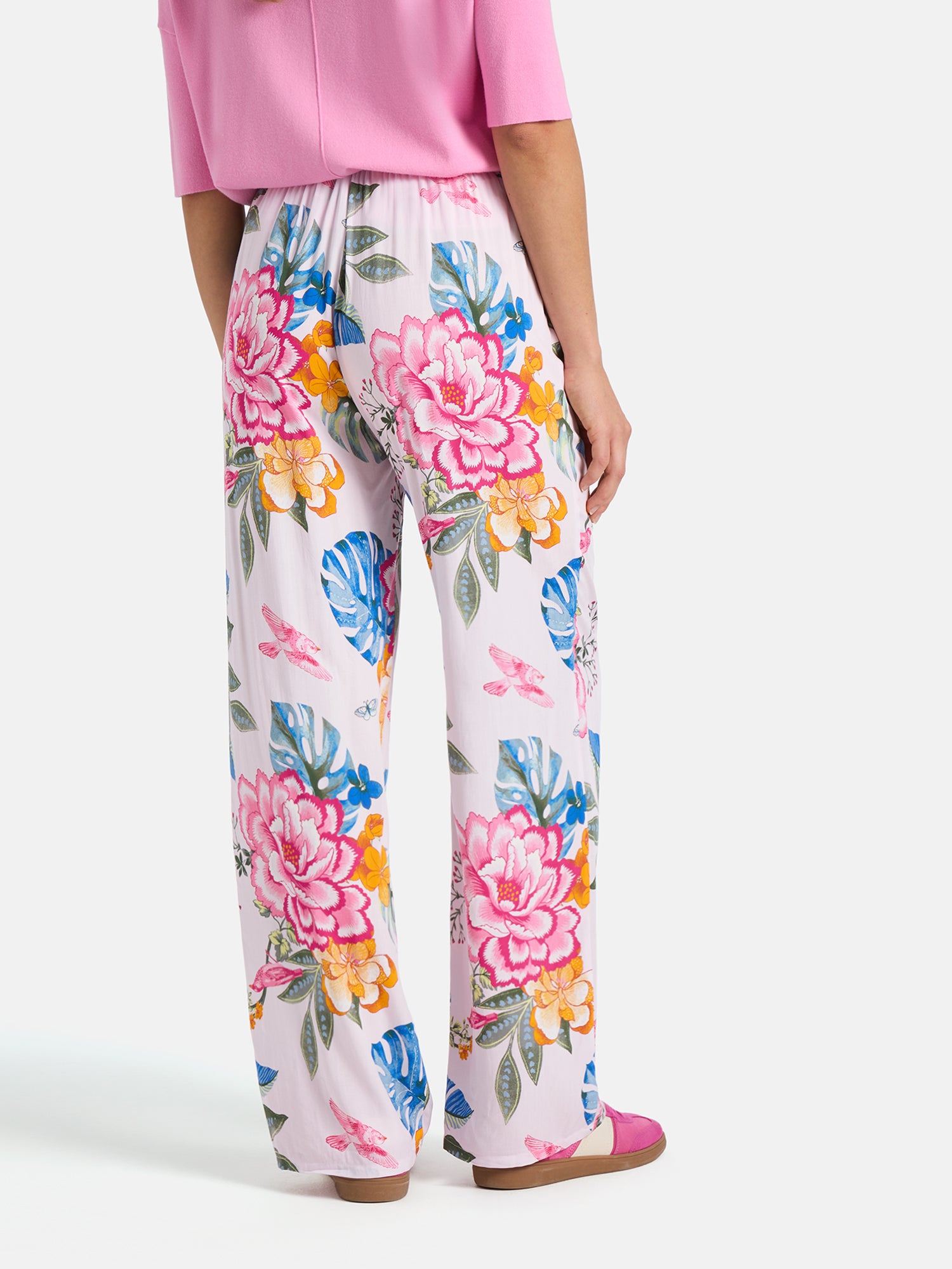 Lieblingsstück Wide Leg Hose Viskose pastel pink weit