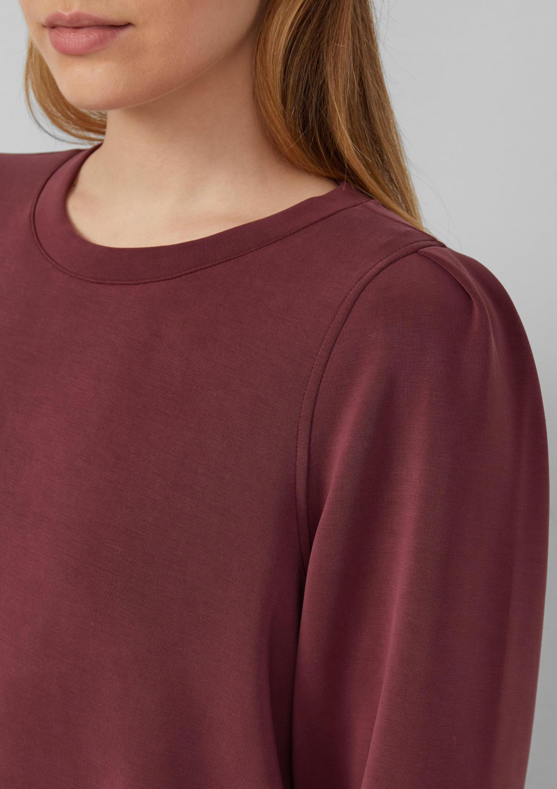 s.Oliver Scuba-Sweatshirt Puffärmel 40 Modal Grau