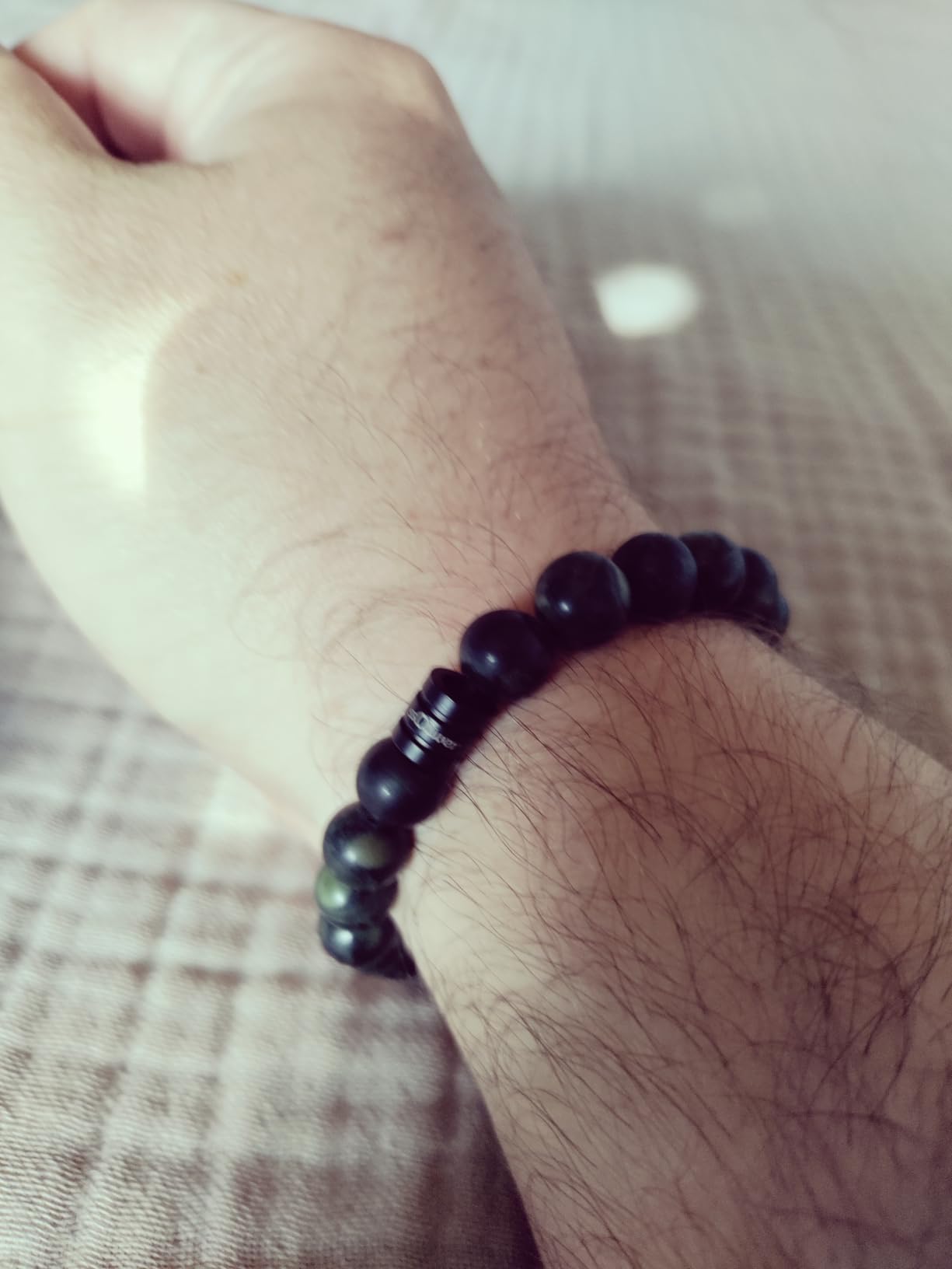 s.Oliver RED LABEL Beads Armband grau/blau Herren