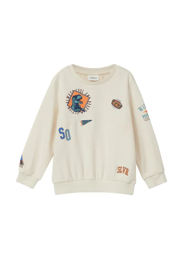 s.Oliver RED LABEL Sweatshirt 3D-Print Stickerei
